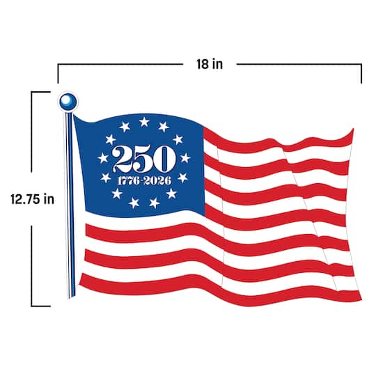 Beistle 12.75" x 18" Semiquincentennial Flag Cutouts, 4ct.
